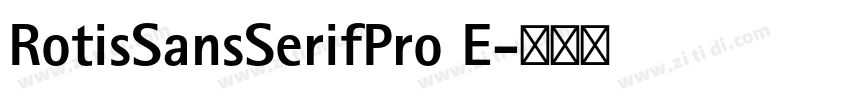 RotisSansSerifPro E字体转换